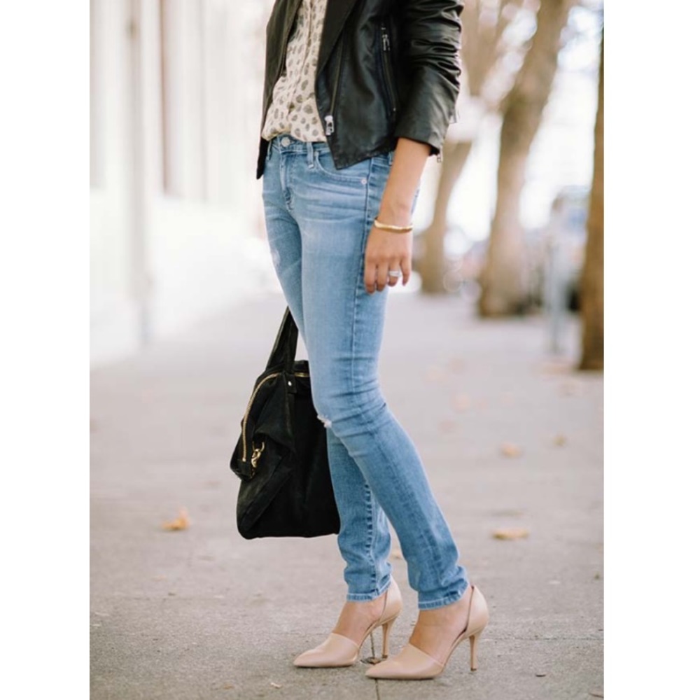 Vince Nude/Beige Pointed Toe Leather Heels